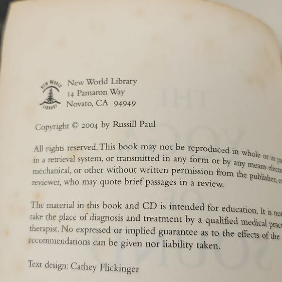 The Yoga of Sound By Russill Paul Book 2004 - Picture 8 of 10